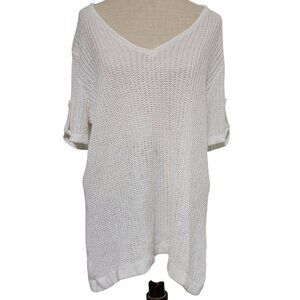 Daniel Buchler Crochet Knitted boho Swim Cover Up Beach Bohemian Sexy Sheer